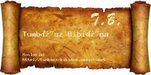 Tumbász Bibiána névjegykártya
